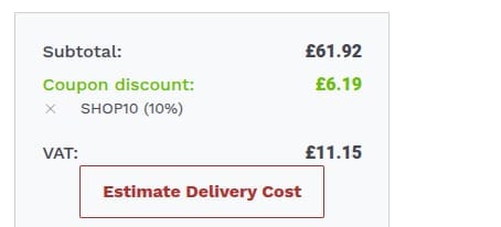Screenshot of the Fire Protection Online discount code working