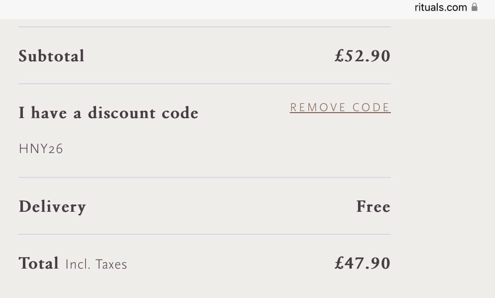 Coupon Code Rituals RITUALS Discount Code - 15% Off in July 2026