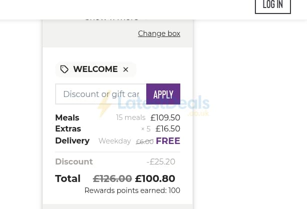 Screenshot of the Planty discount code working