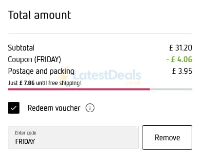 Screenshot of the Parfumdreams discount code working