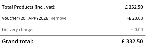 Screenshot of the GreatArt discount code working