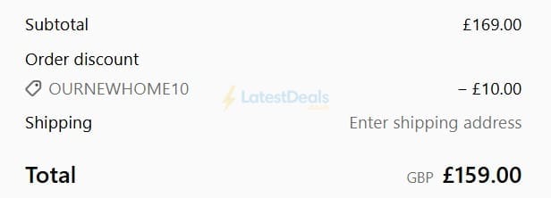 Screenshot of the Hollywood Mirrors discount code working