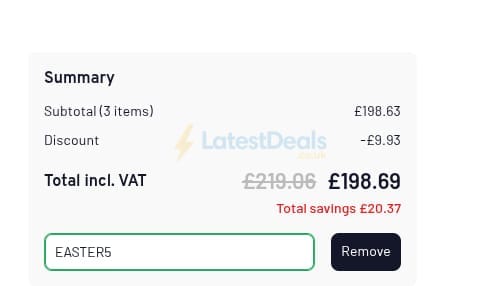 Screenshot of the Make My Blinds discount code working