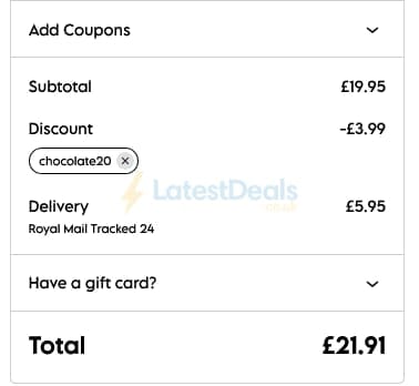 Screenshot of the Ooh & Aah Cookies discount code working