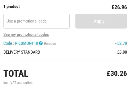 Screenshot of the Vinatis discount code working