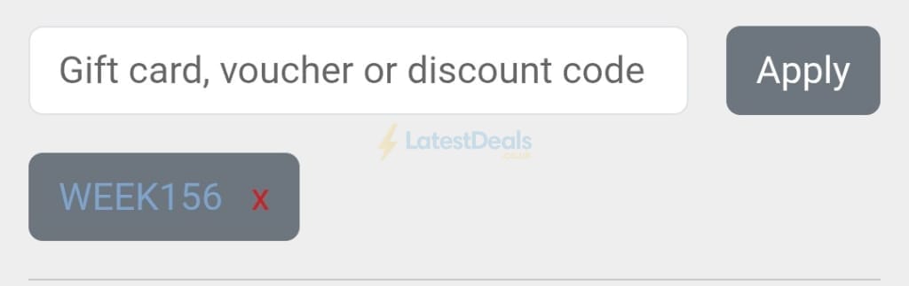 Screenshot of the Must Have Ideas discount code working