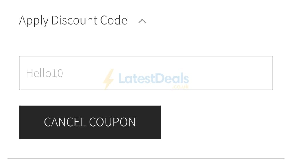 Screenshot of the Annie Haak Designs discount code working