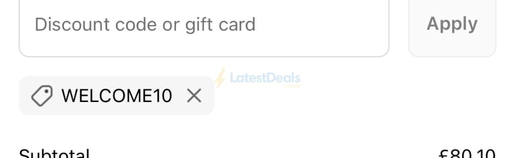 Screenshot of the Mococo discount code working