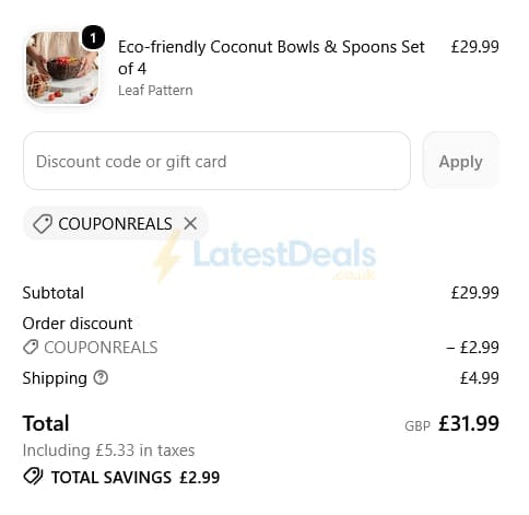 Screenshot of the Jungle Culture discount code working