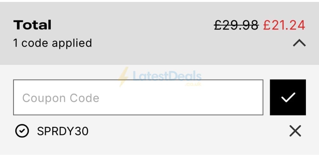 Screenshot of the Spreadshirt discount code working