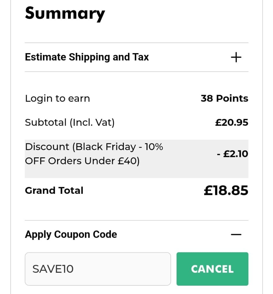 Screenshot of the Ivel Valley Bird Food discount code working