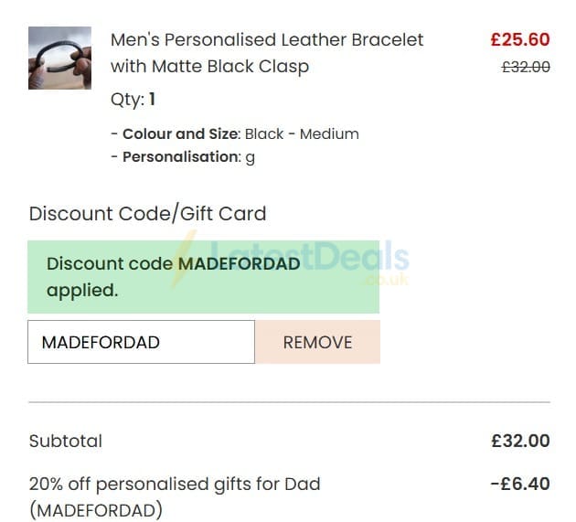 Screenshot of the Lisa Angel discount code working
