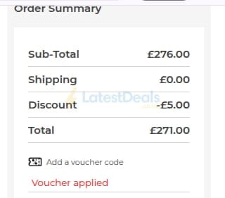 Screenshot of the Shade Station discount code working