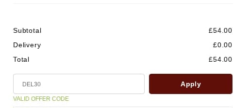 Screenshot of the Jolliman discount code working