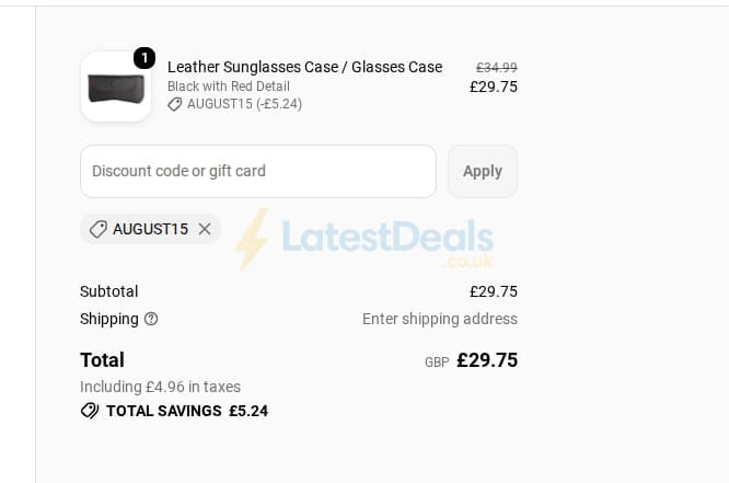Screenshot of the Torro discount code working