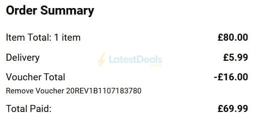Screenshot of the Yours Clothing discount code working