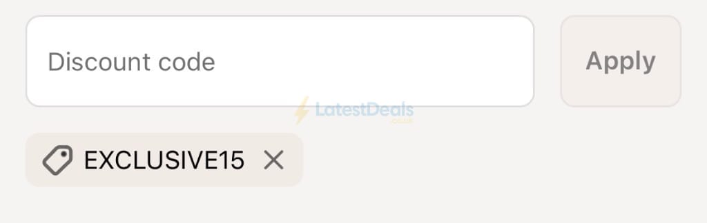 Screenshot of the Imperial Rooms discount code working
