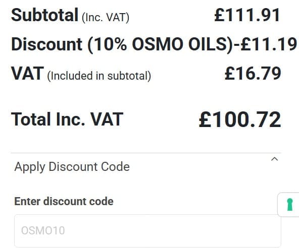 Screenshot of the Ambience Hardwood Flooring discount code working