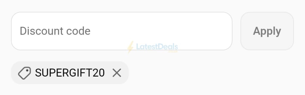 Screenshot of the Tecknet discount code working