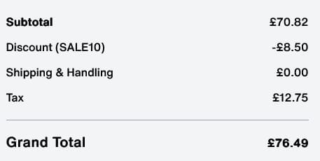 Screenshot of the Geezers Boxing discount code working