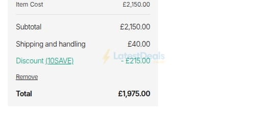 Screenshot of the Watchfinder & Co. discount code working