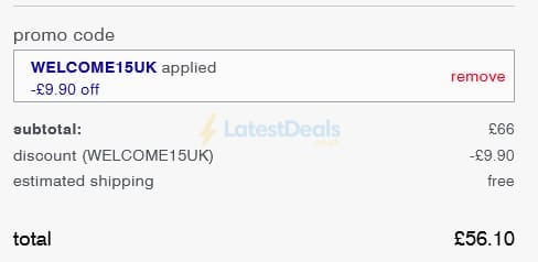 Screenshot of the Malin + Goetz discount code working