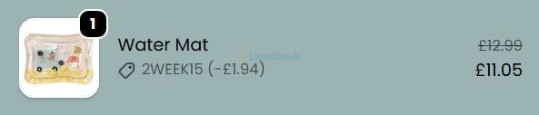 Screenshot of the Souzu discount code working