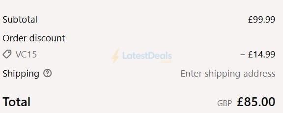 Screenshot of the Wide Fit Shoes discount code working