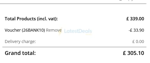 Screenshot of the GreatArt discount code working