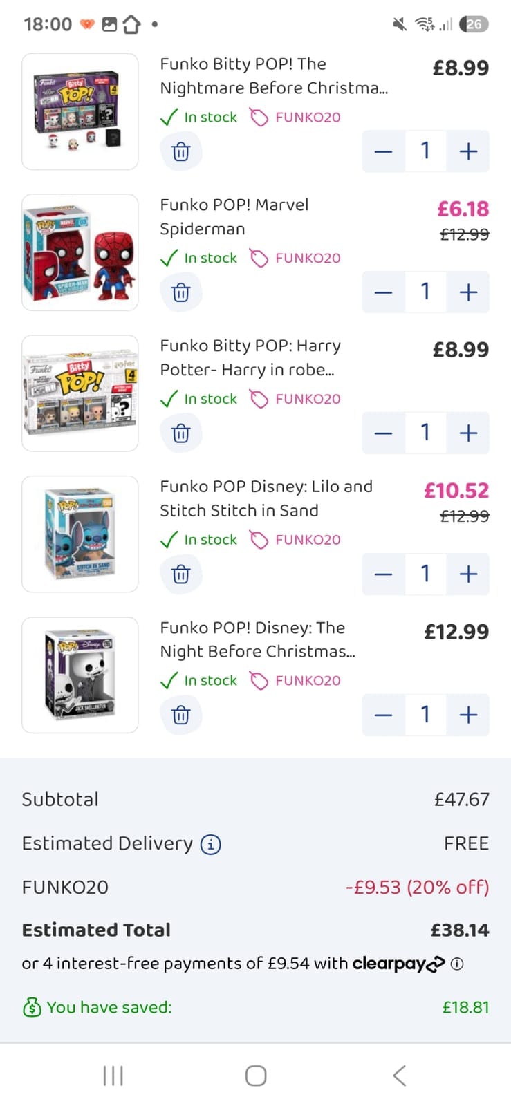 Screenshot of the BargainMax discount code working