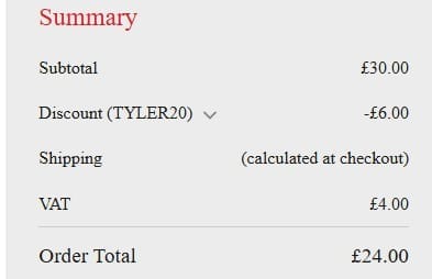 Screenshot of the Thermos discount code working