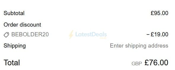 Screenshot of the Blake Mill discount code working
