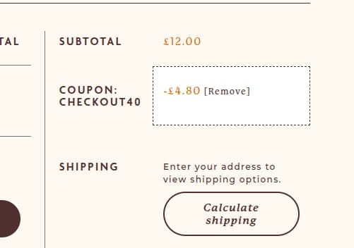 Screenshot of the Vitalin discount code working