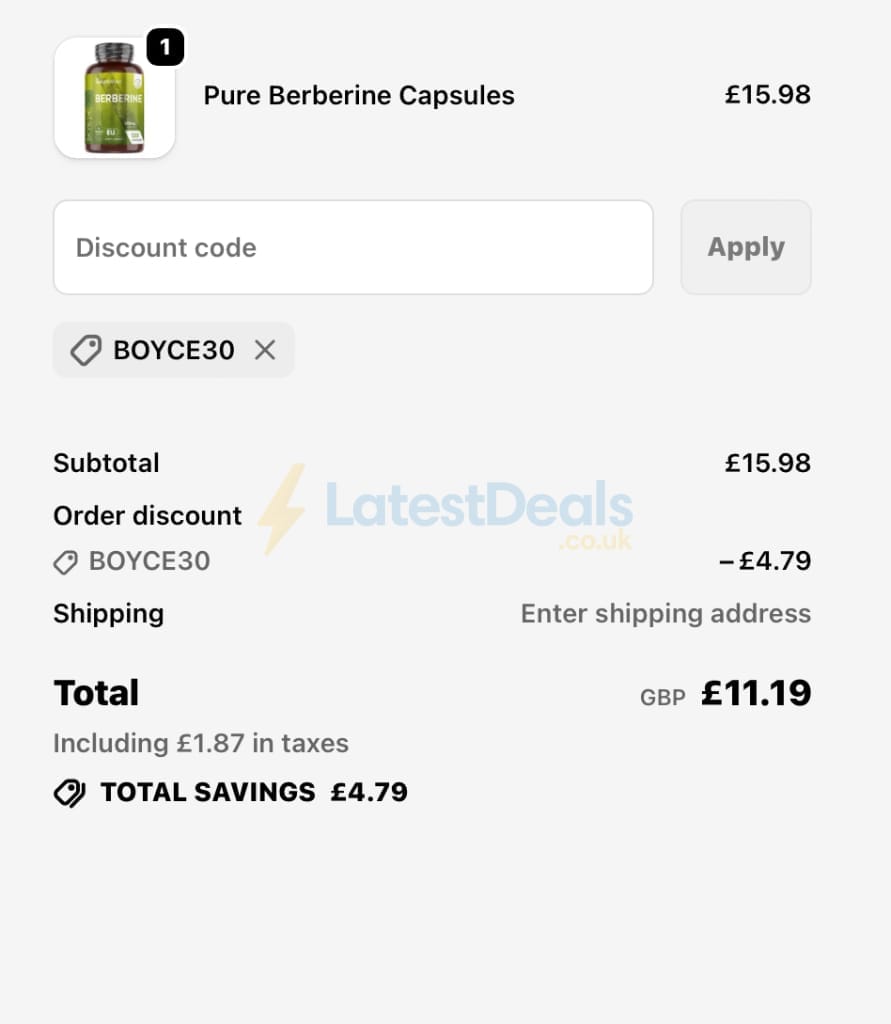 Screenshot of the WeightWorld discount code working