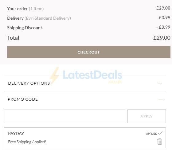 Screenshot of the Apricot discount code working