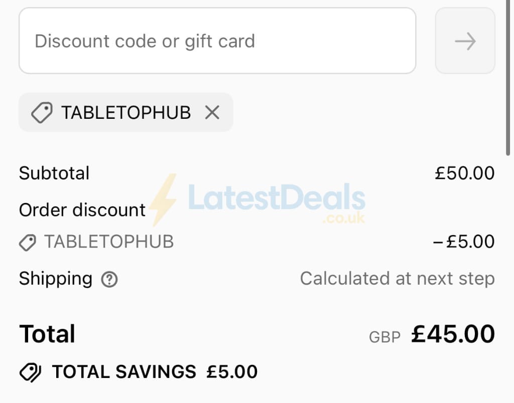 Screenshot of the Modiphius Entertainment discount code working