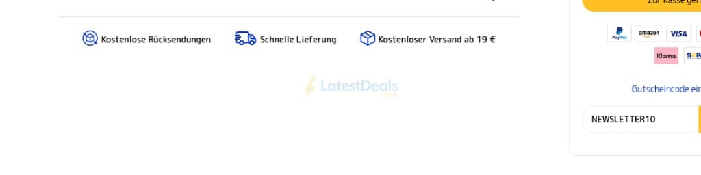 Screenshot of the medimops discount code working