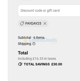 Screenshot of the Solace Jewellery discount code working