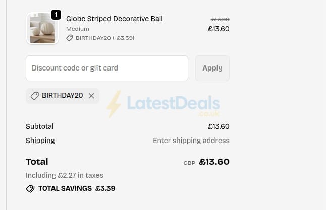 Screenshot of the LULU Loves discount code working