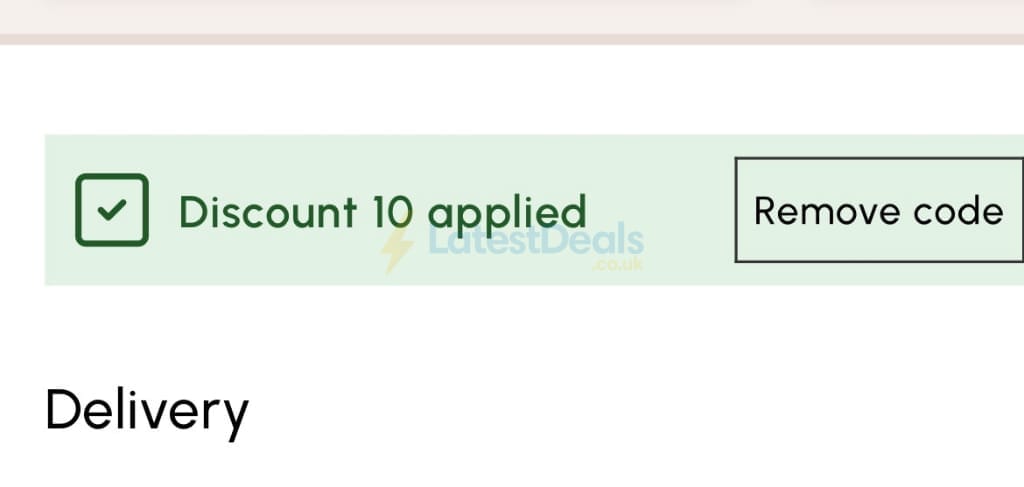 Screenshot of the Photowall discount code working