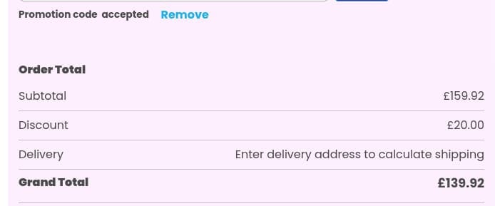 Screenshot of the Happy Puzzle discount code working