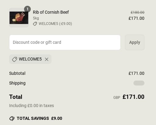 Screenshot of the Farm Fetch discount code working