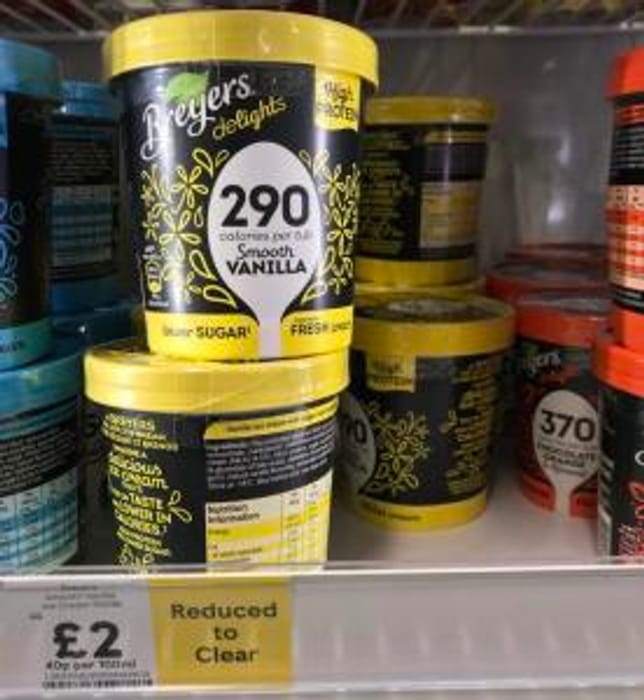 low cal ice cream tesco