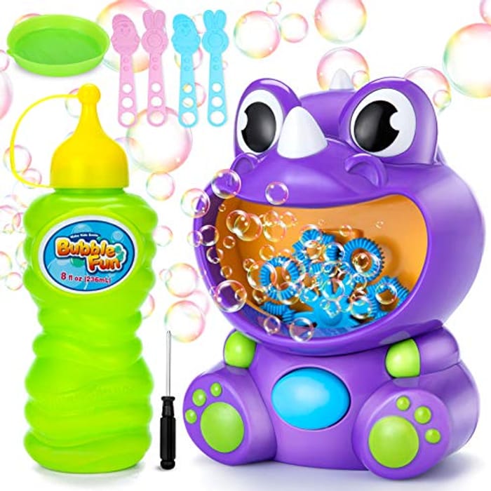 Automatic Bubble Machine with 4 Wands, £5.73 at Amazon | LatestDeals.co.uk
