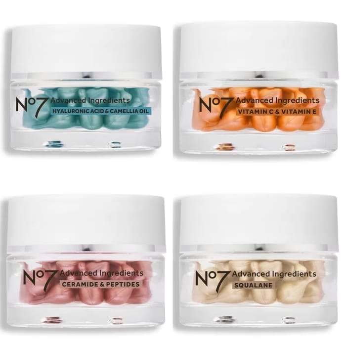 No7 Ceramide Peptide,Vitamin C,E, Hyaluronic & Squalene Capsules at No7
