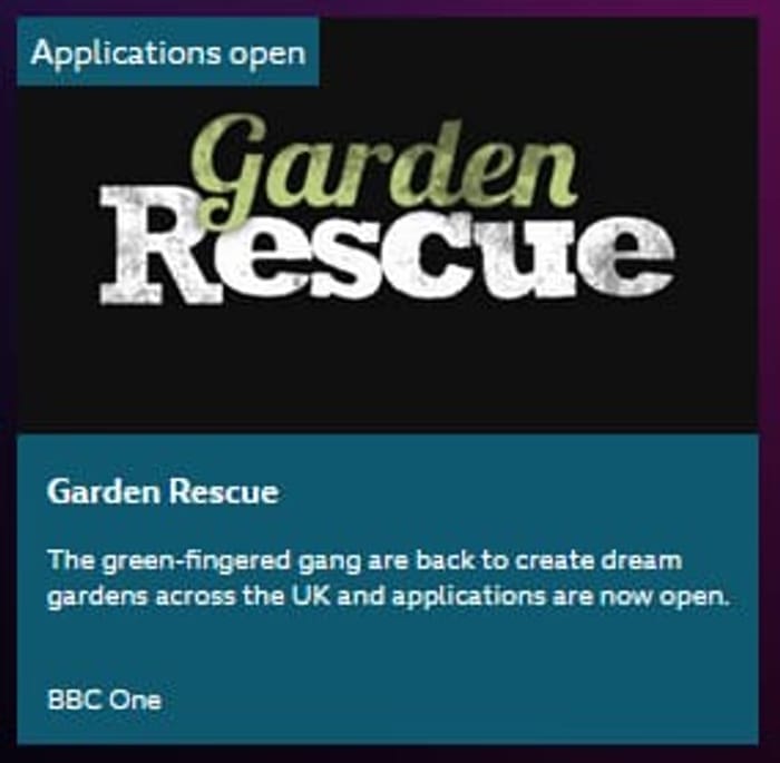 Apply to Take Part in Garden Rescue
