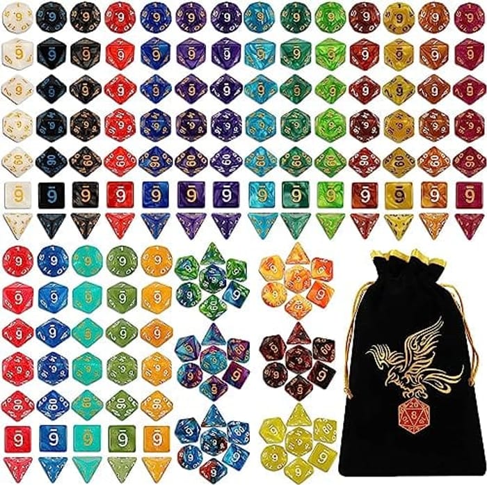 QMAY DND Dice Set, 25x7, £18.35 at Amazon