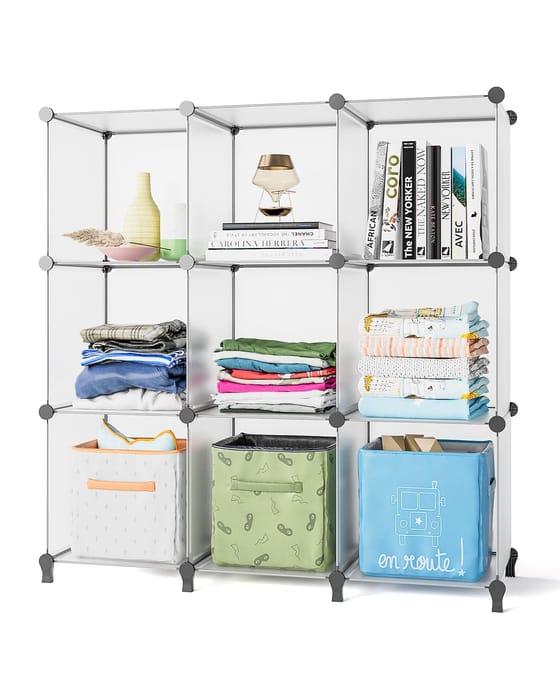 DEAL STACK - FUNLAX 9 Cube Portable Storage Unit for Books and More, £ ...