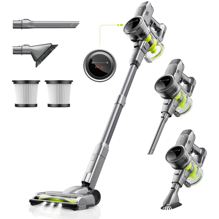 E.LUO Cordless Stick Vacuum Cleaner 250W/26KPA – 55 Min Runtime, Touch Screen, For Hard Floors & Carpets - View #8