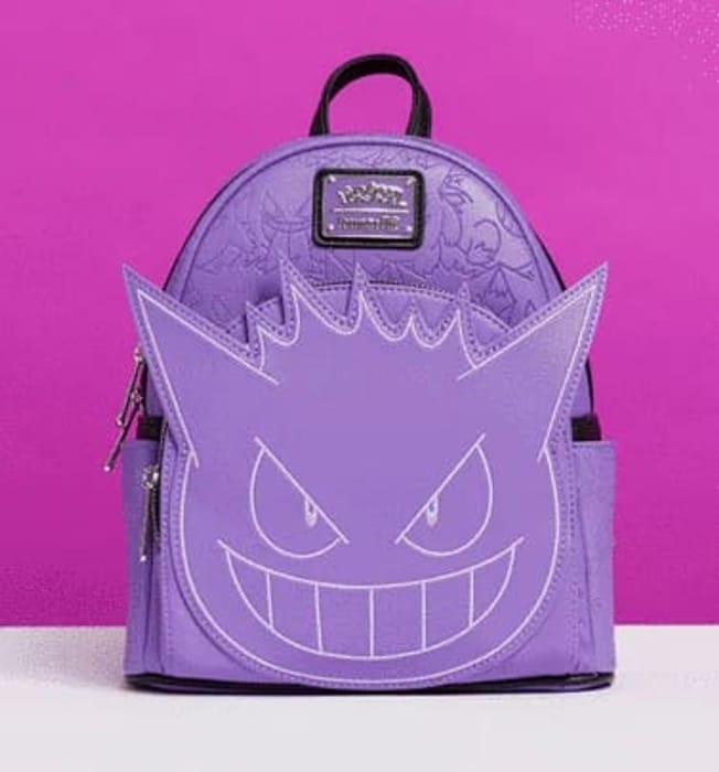 Mini Zaino Loungefly Pokémon Gengar Cosplay – Pelle Ecologica Viola Con Portachiavi